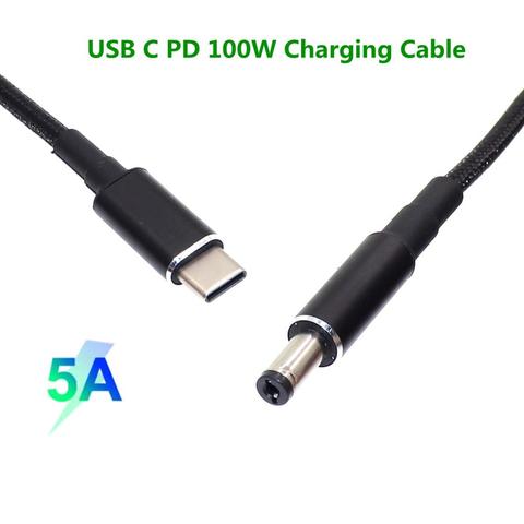 Cable de carga 45W 65W 90W 100W USB tipo C PD convertidor de enchufe USB C a conector adaptador de corriente para portátil para portátiles universales ► Foto 1/6