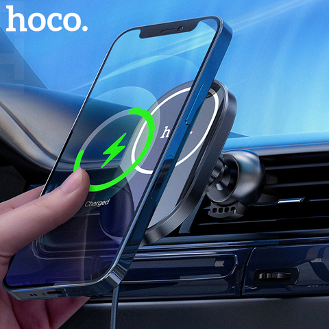HOCO-soporte magnético para cargador de coche inalámbrico, para iPhone 12 Pro Max 12 mini 15W Magsafe, soporte para teléfono de coche, carga rápida ► Foto 1/6