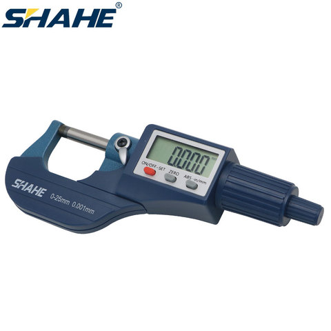 SHAHE-micrómetro digital de pantalla grande de 0 a 25mm, calibrador digital electrónico de 0.001mm, herramientas de medición digital ► Foto 1/6