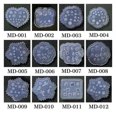 Molde de silicona para tallado en 3D, estampado de Camelia/concha/pajarita/patrón de estrella, Gel UV, plantilla de clavos de cristal acrílico, estilo MD 39 ► Foto 1/5