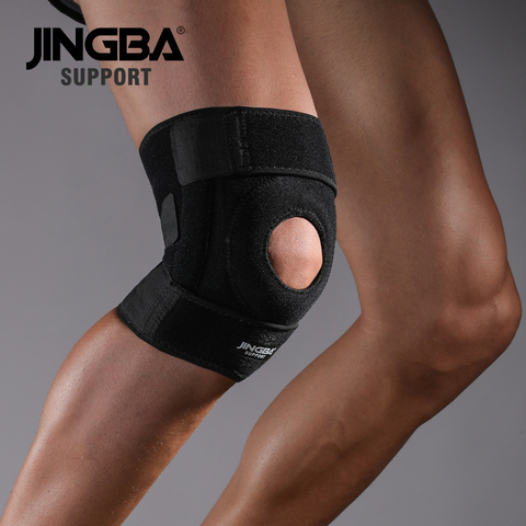 JINGBA soporte ajustable rodilla soporte, Cinturón de sujeción rodilleras protector de la rodilla al aire libre voleibol deportes baloncesto Fitness rótula ► Foto 1/6