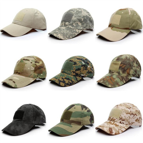 Gorras de camuflaje con Cierre trasero para deportes al aire libre 2022, gorra de camuflaje, gorra de caza de camuflaje del ejército militar simple, gorra para hombres y adultos ► Foto 1/6