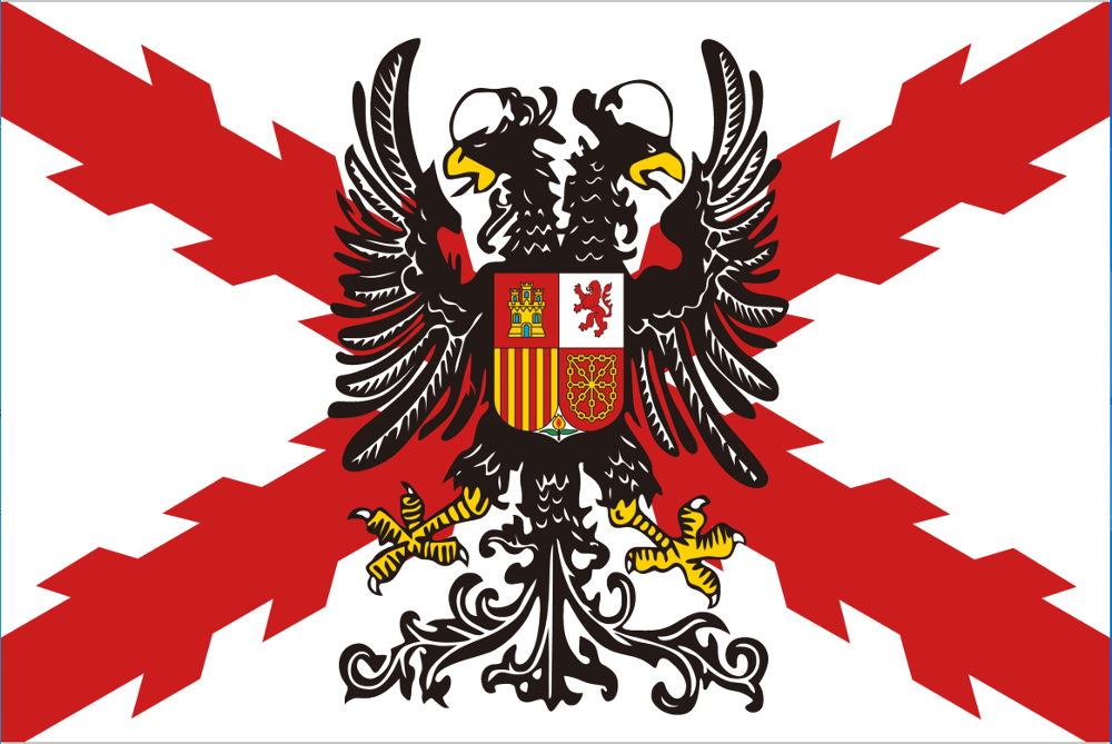 Bandera de la Cruz de del imperio español, Bandera de 1506, Cruz de con