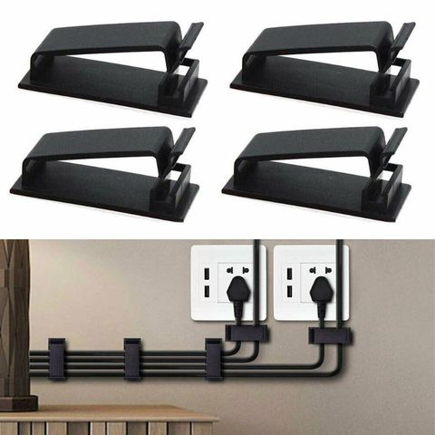 Sujetadores de pared autoadhesivos, organizador de cables, Clip de gestión de cables fijo, 50 Uds. ► Foto 1/6