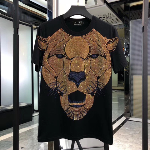 DUYOU-Camiseta de manga corta de verano para niños, Camiseta holgada estilo Rock punk, camiseta de algodón con estampado del Rey León, tendencia de marca, 2022 ► Foto 1/6