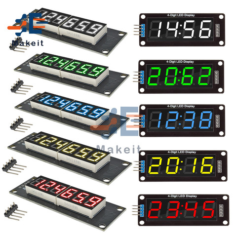 Módulo de reloj Digital de tubo, tablero de pantalla LED de doble punto para Arduino, 0,56 pulgadas, 0,56 pulgadas, TM1637, 4 dígitos, 6 Bits, 7 segmentos ► Foto 1/6