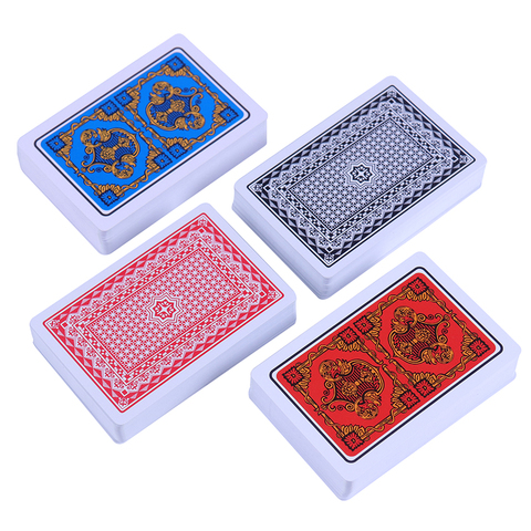 Juego Multijugador tarjeta caja creativa de embalado de tarjetas de PVC impermeable Texas jugando a las cartas de póker duradero trucos de magia herramienta ► Foto 1/6