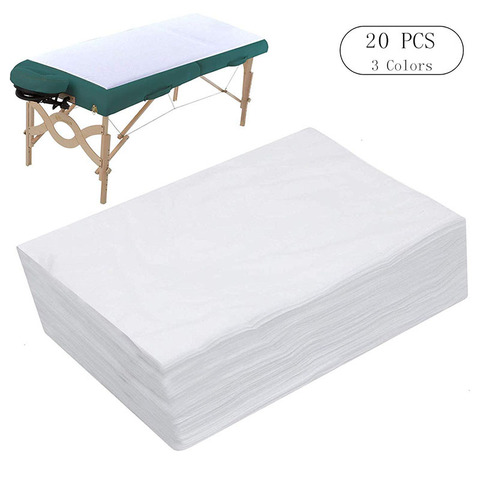 10/20 Uds Spa sábanas desechables Tabla de masaje con sábana cubierta de cama impermeable tela no tejida, 180x80 CM ► Foto 1/6