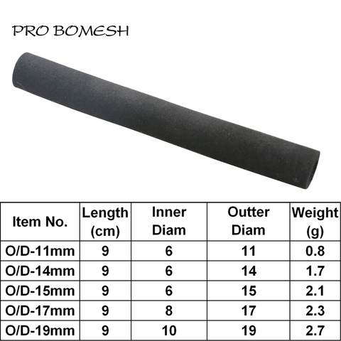 ProBomesh 10 unids/pack 9cm EVA ligera asiento del carrete, mandriles sobredosis 11mm 14mm 15mm 17mm 19mm DIY pesca Rod componente reparación ► Foto 1/6