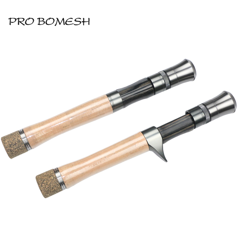 Pro Bomesh-1 Juego de agarre de corcho de grado AA, juego de asiento de carrete fundido giratorio de madera, campana de bloqueo de Metal, accesorio de barra para pesca de trucha DIY ► Foto 1/6