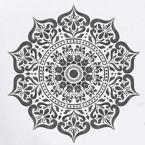 Rueda de tótem grande de Mandala, plantillas de pared de 30x30cm, bricolaje, pintura de pared, libro de recortes colorear, plantilla decorativa de álbum en relieve ► Foto 1/2