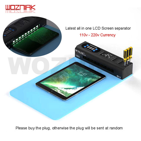 WYLIE WL-1805L Multi-función pantalla LCD precalentamiento separador desmontaje herramienta + lámpara de polvo para teléfono móvil iphone ipad Android ► Foto 1/6