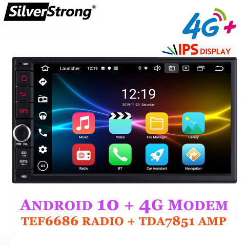 SilverStrong, reproductor multimedia GPS de Radio de coche 2 din, reproductor estéreo para coche Universal Android, GPS Autoradio, W4G 32G DSP 7062M3-x5 ► Foto 1/6