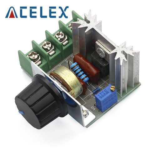 AC 220V 2000W SCR regulador de voltaje oscurecimiento reguladores controlador de velocidad del Motor termostato electrónico módulo regulador de voltaje ► Foto 1/6
