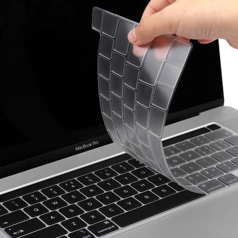 Cubierta de teclado transparente TPU tipo UE/UK/EE. UU. Para Macbook Pro más reciente 13 2022 A2251 A2289 Pro 16 pulgadas 2022 A2141Touch Bar teclado piel ► Foto 1/6