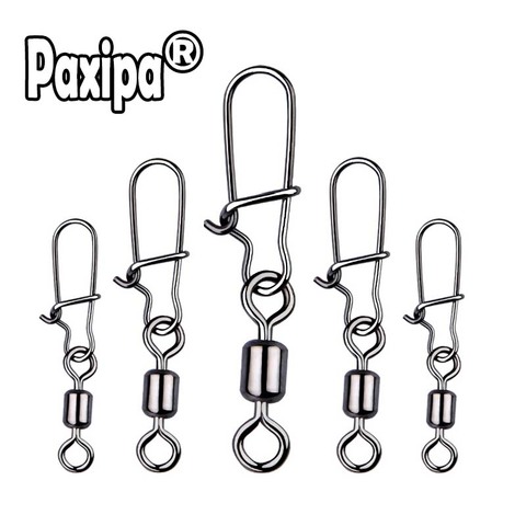 20 unids rodando giratoria pesca con broche de acero inoxidable latón giratoria pesca señuelo gancho conector accesorios de pesca ► Foto 1/2