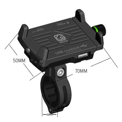 Soporte de teléfono para motocicleta, soporte para manillar de teléfono móvil con cargador USB para Smartphone ► Foto 1/6