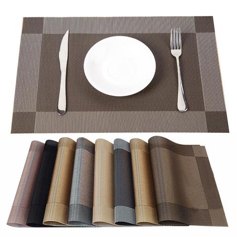 Alfombrilla de aislamiento térmico impermeable para mesa de comedor, Bol, plato, Mantel Individual de PVC, 45x30cm, 2022 ► Foto 1/6