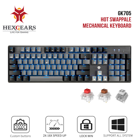 HEXGEARS GK715 Kailh BOX Switch teclado de juegos impermeable Hot Swap 104 teclas teclado Rosa Gaming Teclado mecánico ► Foto 1/6