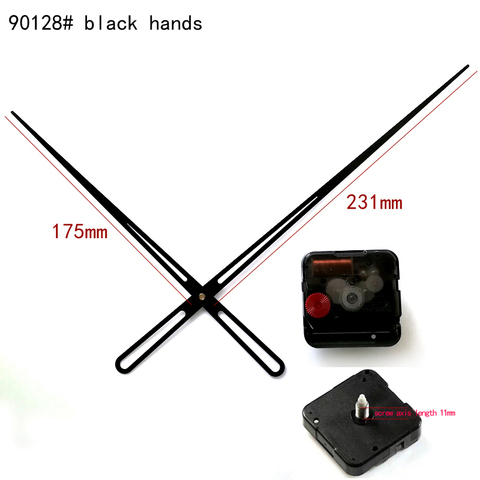 Movimiento de alto Torque de agujero redondo, accesorio de reloj de cuarzo con eje de tornillo de 11mm, Kits de reloj de bricolaje de Manos negras #12888, 90128 ► Foto 1/6
