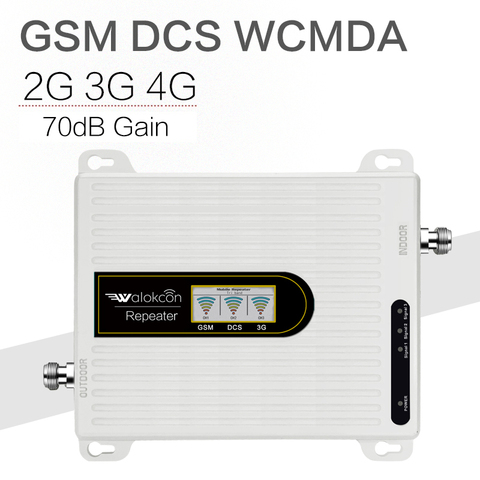 Walokcon-amplificador de señal móvil GSM DCS WCDMA 900 + 1800 + 2100, repetidor móvil 2G 3G 4G LTE, 3G 4G ► Foto 1/6