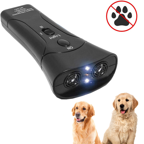 Espantaperros-entrenador aparato de entrenamiento LED ultrasónico, antiladridos, sin batería ► Foto 1/6