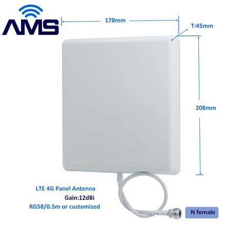 AMS de largo alcance mimo de panel plano de la antena de interior 2x2 mimo router inalámbrico GSM lte wifi 4g antena móvil de antena SMA/N hombre conectar ► Foto 1/5