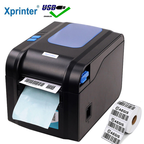 Xprinter-impresora de código de barras, etiquetas térmicas de recibos, código de barras, calcomanía código QR, máquina de 20mm-80mm, pelado automático 370B ► Foto 1/6