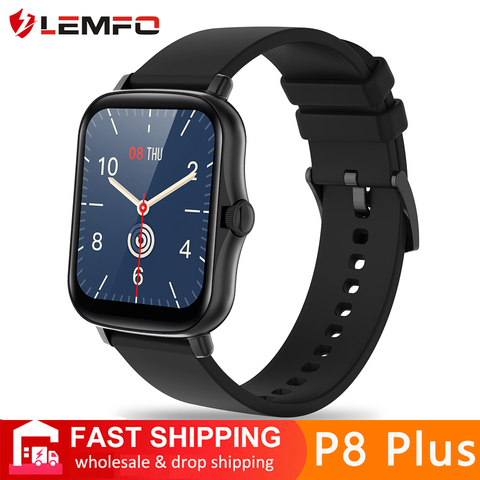 LEMFO-reloj inteligente pk P8 Plus para hombre y mujer, accesorio de pulsera resistente al agua IP67 con seguimiento de actividad deportiva, pantalla completamente táctil de 2022 pulgadas, GTS 2 2e, 1,69 ► Foto 1/6