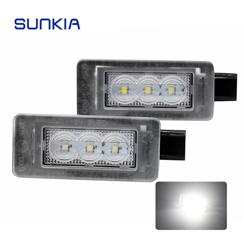 SUNKIA-luz LED de matrícula para coche, luz de Auto compatible con Peugeot 207/208/308/Citroen C5, perfectamente más brillante que las lámparas disponibles, gran oferta ► Foto 1/6