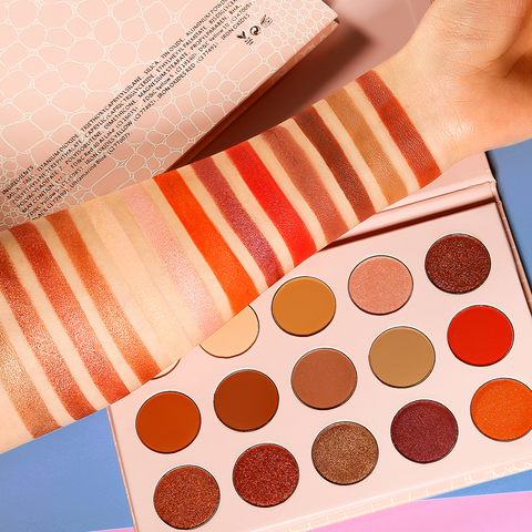 DE'LANCI nuevo Nude Blush paleta de sombra de ojos mate brillo 15 colores de maquillaje sombras de ojos desnudos caliente productos cosméticos naturales ► Foto 1/6