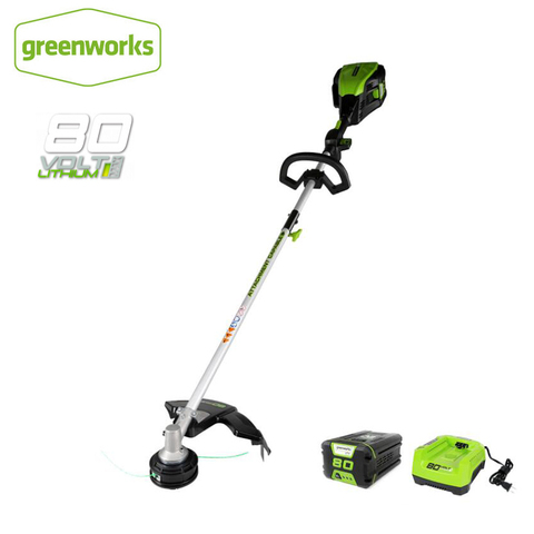 Greenworks-recortadora de hierba sin escobillas de 80V y 16 pulgadas, batería y cargador, sin retorno gratis ► Foto 1/6