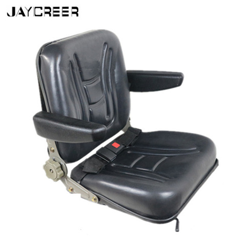 JayCreer-asiento de cubo plegable Universal, con cinturones de seguridad, agujero de instalación de 255X275mm para Tractor, camión y coche ► Foto 1/6