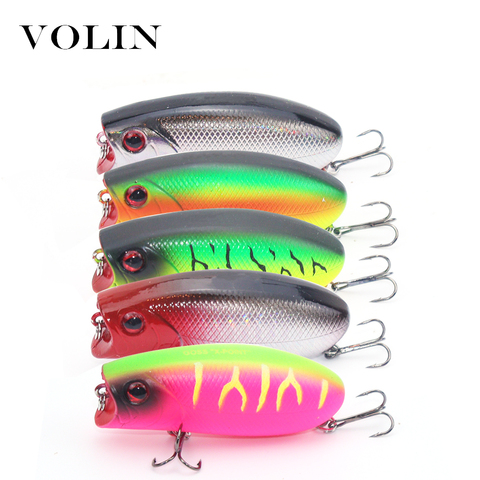 VOLIN, 1 unidad, nuevo modelo, señuelo de pesca de manivela dura de 55mm, 10g, cebo duro de manivela Artificial con bola, Señuelos de Pesca Minnow ► Foto 1/6