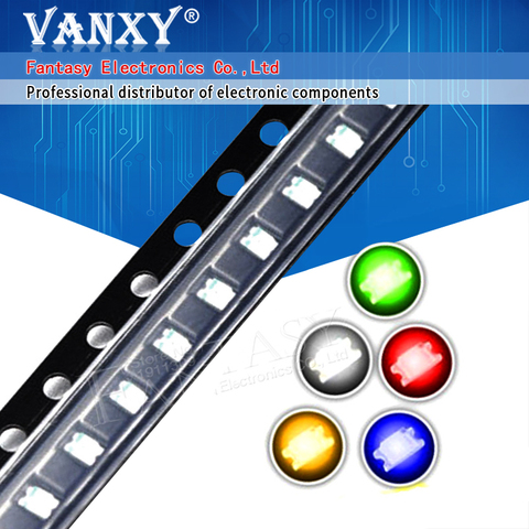 Diodos LED 100 SMD, luz amarilla, roja, verde, azul, blanca, gran oferta, 0805 Uds. ► Foto 1/2