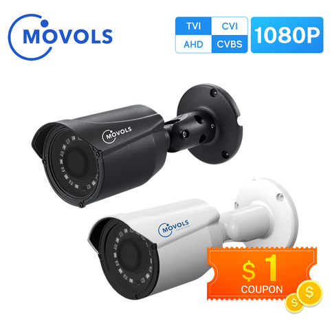 MOVOLS 1080P CCTV Cámara 2MP HD cubierta impermeable al aire libre analógico Sensor de Sony IR AHD / TVI / CVI/CVBS cámara de vigilancia ► Foto 1/6