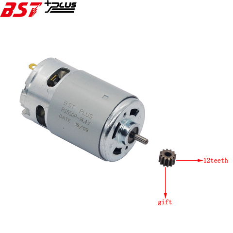 MOTOR RS550 (engranaje de 12 dientes) 20000RPM 7,2 V/9,6 V/10,8 V/12 V/14 V/14,4 V/ 16,8 V/18 V/21 V/24 V/25 V para BOSCH MAKITA HITACHI Taladro Inalámbrico ► Foto 1/6