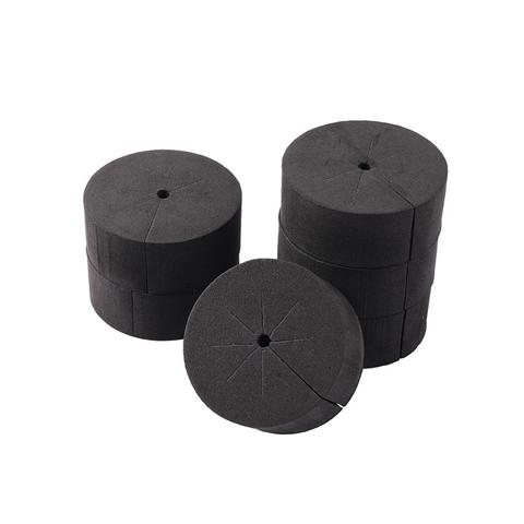 Collares de neopreno negro para cultivo hidropónico, germinación de esponja para plantas de jardín, 30 Uds., 48mm x 19mm ► Foto 1/6