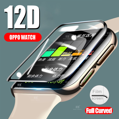 Película protectora de pantalla de cobertura completa 12D para reloj OPPO 41MM 46MM accesorios de funda protectora de pantalla redonda suave (no de vidrio) ► Foto 1/6