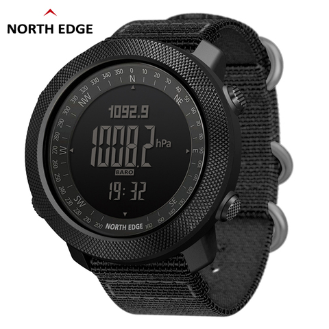 NORTH EDGE-reloj Digital deportivo APACHE para hombre, cronógrafo militar para correr, natación, altímetro, barómetro, brújula, resistente al agua hasta 50m ► Foto 1/6