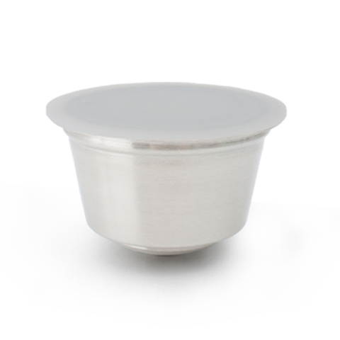 Cápsula reutilizable para máquina de café Dolce Gusto, taza de cápsula de acero inoxidable, color blanco/metal ► Foto 1/6
