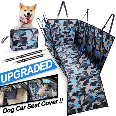 Protector para asiento de coche para perros, hamaca de transporte para mascotas, Protector de seguridad, alfombrilla para asiento trasero de coche, multifuncional, impermeable, alfombrilla de viaje para mascotas ► Foto 1/6