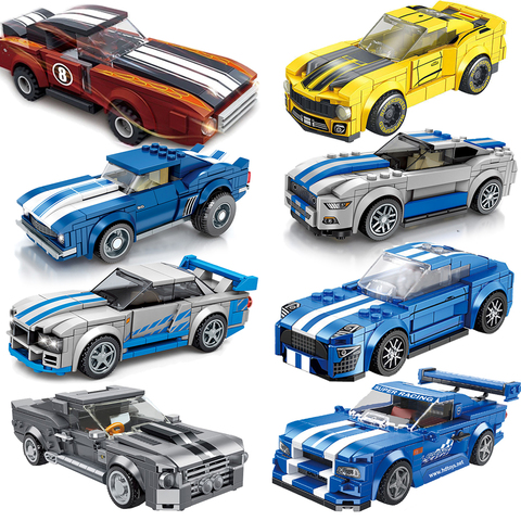 Juego de bloques de construcción de vehículos SuperRun para niños, juguete de piezas de bloques de modelismo para niños, carreras, Super coche, Speed Champions 2022 ► Foto 1/6