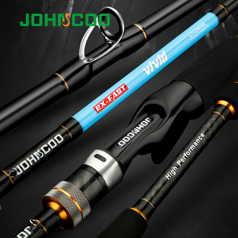 JOHNCOO-caña de pescar ultraligera de carbono para Baitcasting, varilla giratoria ultraliviana de 1,92 m, 2,1 m, M, UL/L m/ML, 2 secciones, para trucha ► Foto 1/6