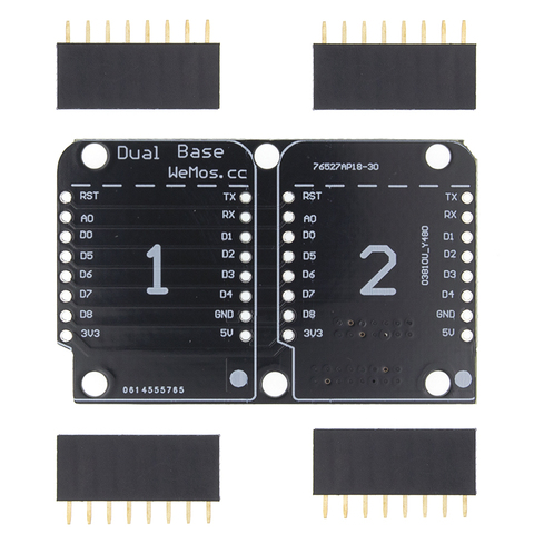 Placa de expansión PCB D1 Mini NodeMCU ESP8266, doble enchufe, doble Base, escudo, bricolaje ► Foto 1/6