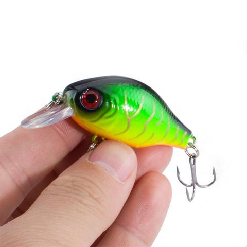 FOVONON-señuelo de pesca Crankbait, cebo Artificial de 5,5 cm y 8g, cebo duro flotante para lubinas, 1 uds. ► Foto 1/6