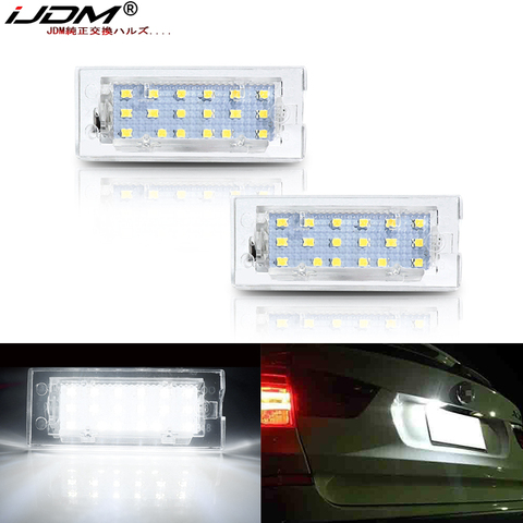 IJDM xenón blanco OEM-Fit 3W completas de LED para 2004-2009 BMW E83 X3 y para BMW 2001-2006 E53 X5 luz de placa de licencia puede autobús libre de Error ► Foto 1/6