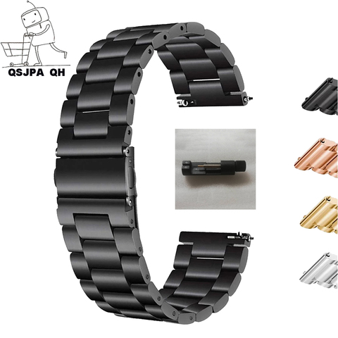 18mm 22mm 20mm 24mm de acero inoxidable banda de reloj de correa para SAMSUNG Galaxy 42 46mm de S3 Active2 clásico para galaxy reloj de 3 ► Foto 1/6