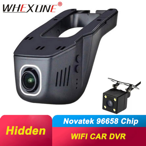 WHEXUNE-Grabadora de vídeo Digital con Wifi para coche, grabadora de vídeo, cámara de salpicadero, 1080P, VERSIÓN NOCTURNA, Novatek 96658, se puede girar ► Foto 1/6