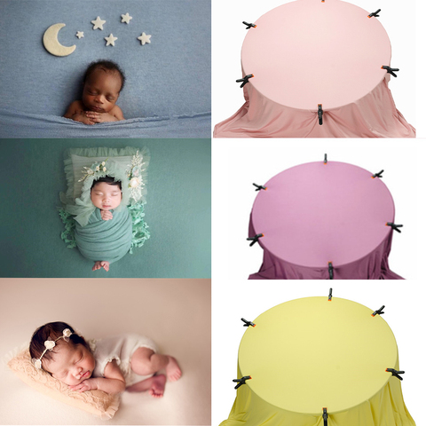 150X160 CM Accesorios de fotografía recién nacido Fondo suave tejidos disparar estudio accesorios bebé posando marco mantas múltiples colores ► Foto 1/6